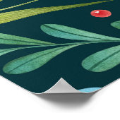 Poster Motif d'aquarelle illustrée à la main (Coin)