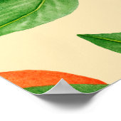 Poster Motif d'aquarelle Tangerine (Coin)