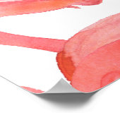 Poster Motif d'aquarelle transparente avec flamants (Coin)