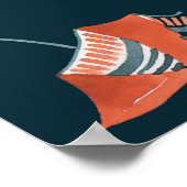 Poster Motif d'aquarelle transparente avec parapluie amus (Coin)