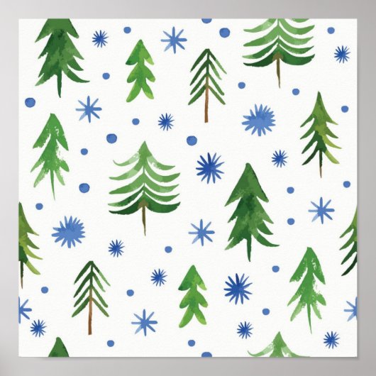 Poster Motif d'arbre de Noël (Devant)