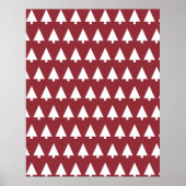 Poster Motif d'arbre de Noël | Géométrique Scandi Rouge f (Devant)