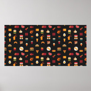 Poster Motif d'art en pixel transparent, textures de tiss