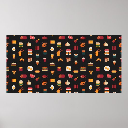 Poster Motif d'art en pixel transparent, textures de tiss (Devant)