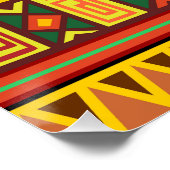 Poster Motif d'art ethnique en Afrique (Coin)
