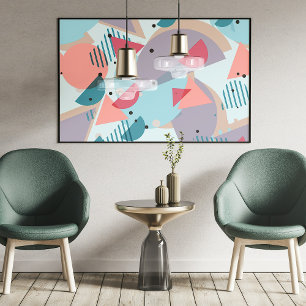 Poster Motif d'art géométrique abstrait de hanche moderne