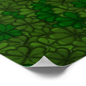 Poster Motif d'art numérique Champ de Trèfles St Patrick (Coin)