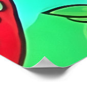 Poster Motif d'art pop fraise (Coin)