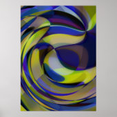 Poster Motif d'art rétro futuriste (Devant)