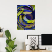 Poster Motif d'art rétro futuriste (Bureau à domicile)