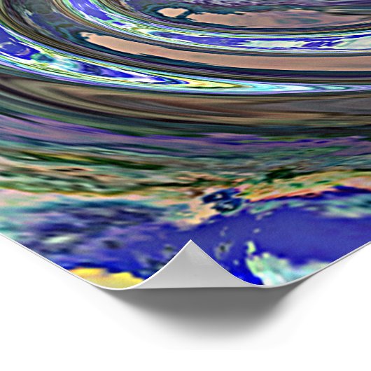 Poster Motif d'art tendance rétro futuriste en marbre (Coin)