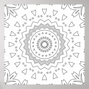 Poster Motif de Bague Mandala en Écailles Superposées à C