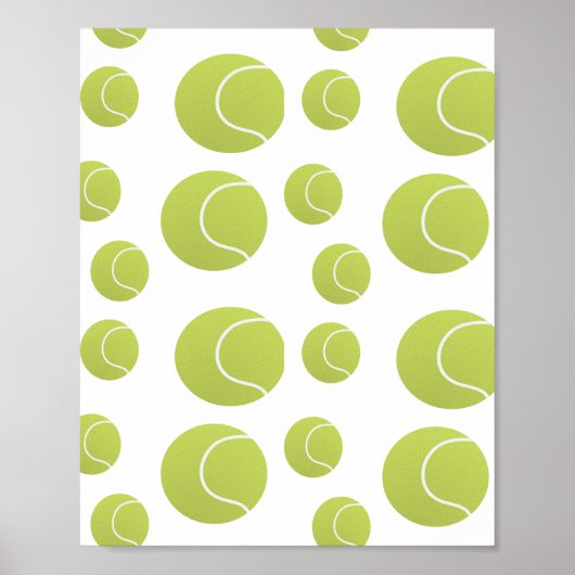 Poster motif de balles de tennis (Devant)