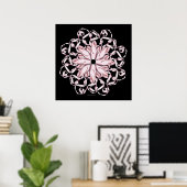 Poster Motif de ballet (rose) (Bureau à domicile)