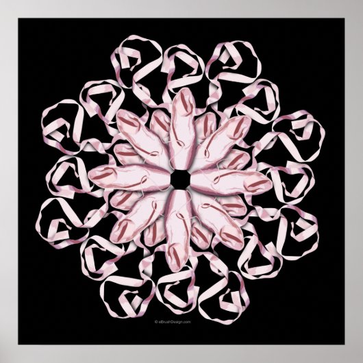 Poster Motif de ballet (rose) (Devant)