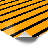 Poster Motif de bande jaune noir rétro (Coin)