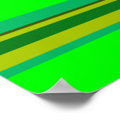 Poster Motif de bande verte coloré Customisé Designer (Coin)
