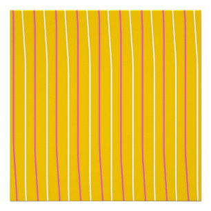 Poster Motif de bande verticale jaune