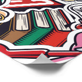 Poster Motif de bandes dessinées du collège (Coin)