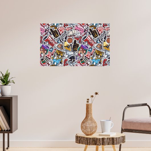 Poster Motif de bandes dessinées du collège (Salon 3)