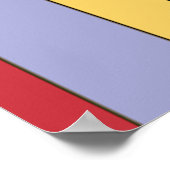 Poster Motif de bandes verticales colorées (Coin)
