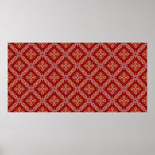 Poster Motif de bandhani à patoda géométrique sans joint (Devant)
