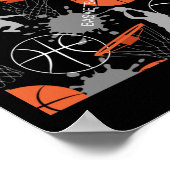 Poster Motif de basket-ball (Coin)