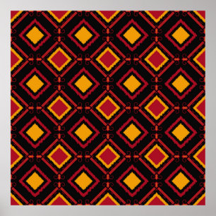 Poster Motif de batik sans couture kawung mobile. Broderi