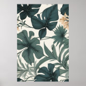 Poster Motif de beauté de formes feuille (Devant)