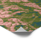 Poster Motif de camouflage de fleurs (Coin)