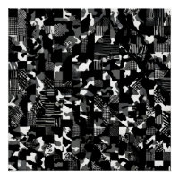 Motif de camouflage noir et blanc "Fractura"