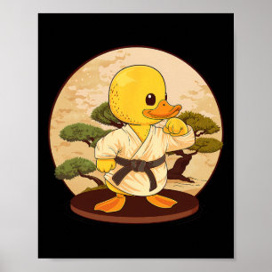 Poster Motif de canard en caoutchouc de karaté Taekwondo