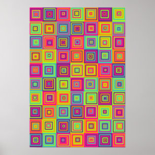 Poster Motif de Carrés