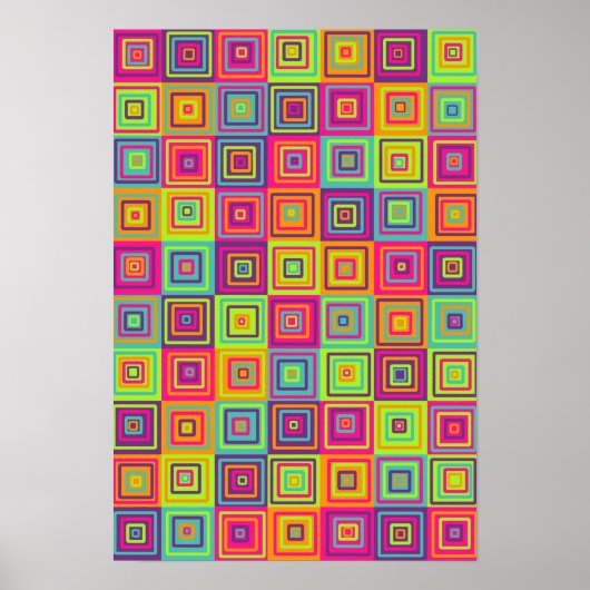 Poster Motif de Carrés (Devant)