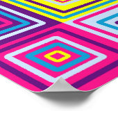Poster Motif de carrés (Coin)