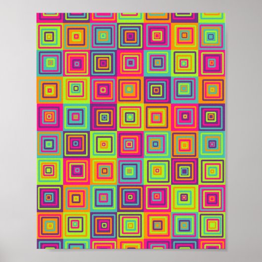 Poster Motif de Carrés (Devant)