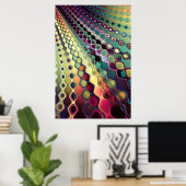 Poster Motif de cellules fractales (Bureau à domicile)