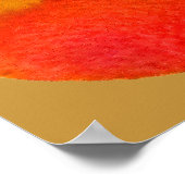 Poster Motif de cercle à l'aquarelle, art abstrait de cou (Coin)