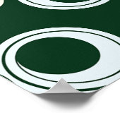 Poster Motif de cercles rétro géométriques (Coin)
