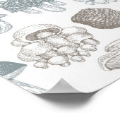 Poster Motif de champignons (Coin)