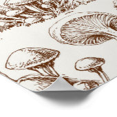 Poster Motif de champignons (Coin)