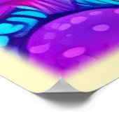 Poster Motif de champignons colorés (Coin)