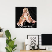 Poster Motif de chaussures de ballet (Bureau à domicile)