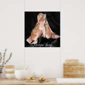 Poster Motif de chaussures de ballet (Cuisine)