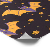 Poster Motif de chauves-souris (Coin)