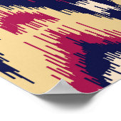 Poster Motif de chevron ikat rose ethnique arrière - plan (Coin)