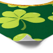 Poster Motif de Clover Vert mignon Bienvenue (Coin)