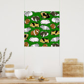 Poster Motif de cochons d'Inde (Cuisine)