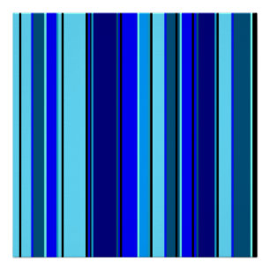 Poster Motif de code-barres géométrique bleu