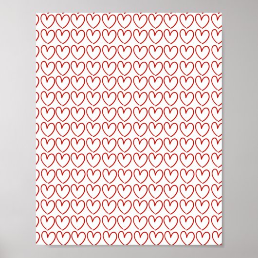 Poster Motif de cœur d'amour (Devant)